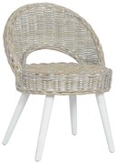285229 vidaXL Кресло, кубу ратан, бяло