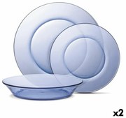Кухненски комплект Duralex Lys Син 12 Части (2 броя)