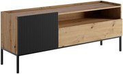 ТВ шкаф Como 1D1SZ-Естествено дърво-Черен