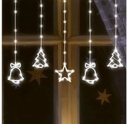 LED Коледни екстериорни лампички 186xLED 7м IP44 студено бели