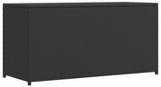 42498 vidaXL Градински сандък за съхранение, черен, 120x50x60 см, полиратан