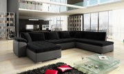 Ъглов диван Niko Bis-Left-Black - Gray Dark