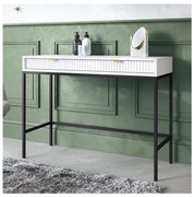 Странична маса NOVA 77x104 см бял/черен