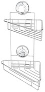 Ъглов самоносещ метален рафт за баня в сребристо Bestlock Bath - Compactor