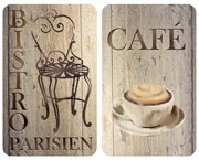 Комплект от 2 стъклени капака за печка, 52 x 30 cm Bistro - Wenko