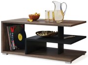 ЛИНК Кафяв дъб/Черен - МОДЕРНА ХОЛНА МАСА С РАФТ