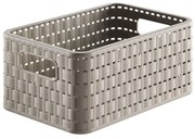 Бежова кошница за съхранение, изработена от рециклирана пластмаса Country - Rotho