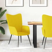 327948 vidaXL Релаксиращ стол, горчица жълто, плат