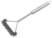 Четка за почистване на барбекю Kinghoff KH 1915, 41.5 см, Ергономична дръжка, Стоманени влакна, Инокс