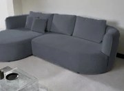 Ъглов диван Айрис Мини-сив-ляв