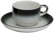 Gural Porselen - Marmaris White/Black Чашка с чинийка 230ml. (NBNEO02CT63SYH)