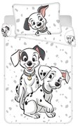 Бяло памучно детско спално бельо за детско креватче 100x135 cm 101 Dalmatians – Jerry Fabrics