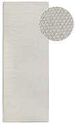 Кремава ръчно изработена пътека със смес от вълна 80x200 cm Pradesh Natural White – Elle Decoration