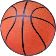 Оранжев детски килим подходящ за пране ø120 cm Basketball – Vitaus