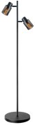 Подова лампа REBECCA 2xE14/8W/230V черна/опушена
