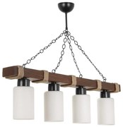 Полилей на верига JASMIN 4xE27/40W/230V кафяв/бял