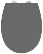 Сива тоалетна седалка от неръждаема стомана Vorno - Wenko