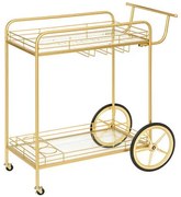 Помощна маса atmosphera Antonella, Стъкло и Метал, Златист