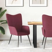 327949 vidaXL Релаксиращ стол, виненочервен, плат