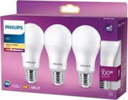 Комплект от 3 LED крушки Philips A60 E27/13W/230V 2700K
