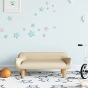 3196343 vidaXL Детски диван, кремав, 70x40x24 см, текстил