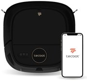 Прахосмукачка робот Tecbot M1, Li-ion 5200 mAh, 4000 Pa, 0.5 l, HEPA, Wi-Fi, Автономност до 160 мин, Подомиячка със самопочистващ моп, Черен