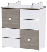 LORELLI Classic Шкаф с повивалник БЯЛО/КАФЕ