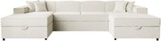 Ъглов диван Santos U-Бял