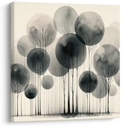 Картина на платно – Фантастични дървета в сив пейзаж