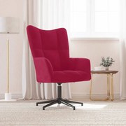 328100 vidaXL Релакс стол, виненочервен, кадифе