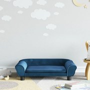 3196400 vidaXL Детски диван, синьо, 70x45x26 см, кадифе