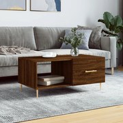 829203 vidaXL Кафе маса, кафяв дъб, 90x50x40 см, инженерно дърво
