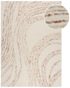 Оранжево-кремав вълнен килим 120x170 cm Abstract Swirl – Flair Rugs