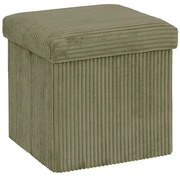 Пуф със съхранение atmosphera Arum, Рипсено кадифе, Сгъваем, 38x38 cm - Каки