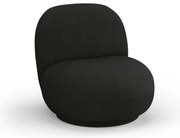 Черно кресло от плат букле Chuck – Micadoni Home