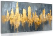 Картина на платно – Абстрактна златна маслена живопис