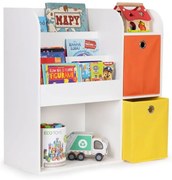 Бял дървен органайзер за детска стая