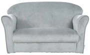 Светлосиво кадифено детско канапе 78 cm Lil Sofa - Roba