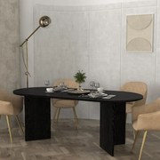 Меламиново трапезарно маса Cortado в цвят сенкрон черен 200x90x74см.