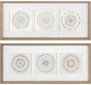 Картина DKD Home Decor 61 x 3,8 x 26 cm 63,5 x 4 x 28,6 cm Кръгове Скандинавски (2 броя)