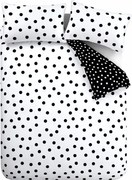 Черно-бял двойно 3 части спално бельо 200x200 cm Polka Dot – Catherine Lansfield