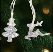 LED външна гирлянда 20xLED/2xAA, 2,2 m, IP44, многоцветна — елхички и елени