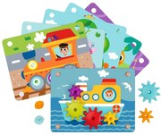 Tooky Toy - Дидактическа игра, Картини със зъбни колела TK352