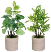 Изкуствени растения в комплект от 2 бр. (височина 28 cm) – Casa Selección