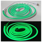 LED Гъвкав лента NEON LED/5V USB 1,8 м зелен