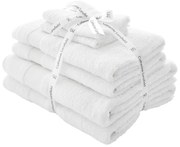 Бели памучни хавлии и кърпи за баня в комплект от 6 бр. от тери Anti-Bacterial – Catherine Lansfield