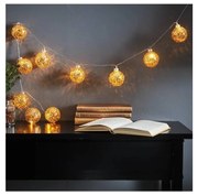 Eglo 411115 - LED коледен гирлянд GLITTER 10xLED/2xAA 1,65м топла бяла