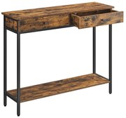 Странична масичка LUVOR кафява/черна