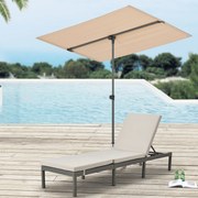 Balcony parasol Carsoli 180x130cm Sand colour by