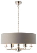 Endon 94373 - Пендел HIGHCLERE 6xE14/40W/230V сив/лъскав хром